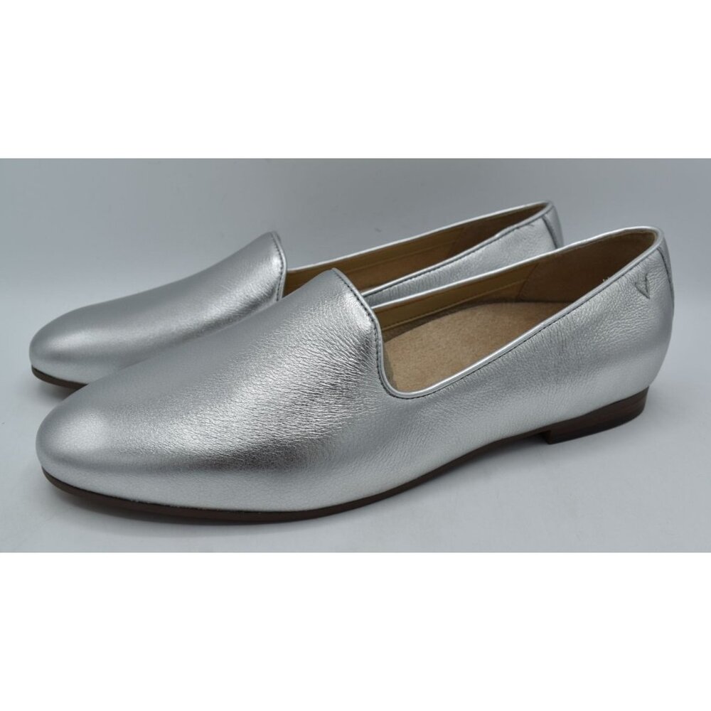Vionic Womens Size 10 Willa II Silver Metallic Slip On Comfort Loafer Shoes - Picture 2 of 13